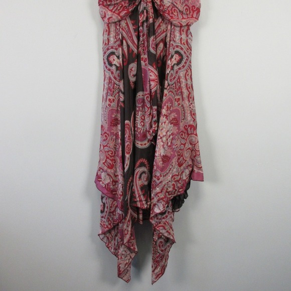 Mimi Maternity 100% Silk Dress S Paisley Print Spaghetti Strap Pregnancy 276 - Picture 9 of 14